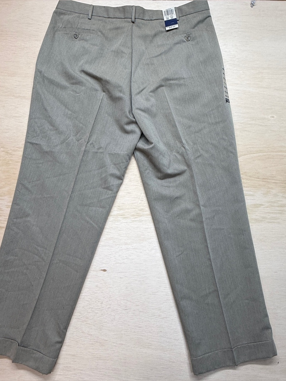 NWT Dockers Mens Dress Casual Pleated Pants Gray Size 40x32 Cuffed Hem - Picture 6 of 7